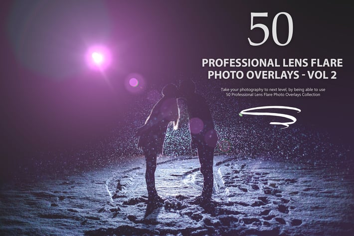 50 Professional Lens Flare Photo Overlays - Vol 2