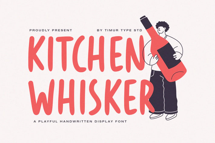 Kitchen Whisker – Playful Handwritten Display TT