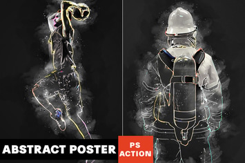 Abstract Poster Photoshop Action