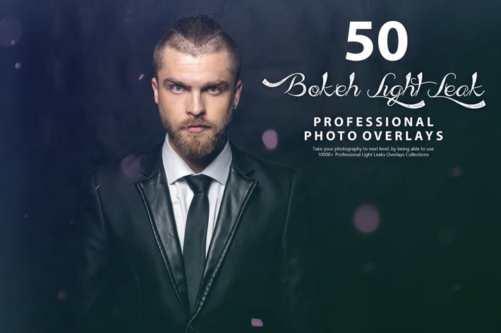 50 Bokeh Light Leak Photo Overlays