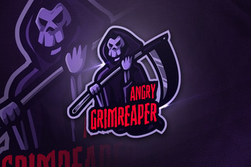 Angry Grimrepaer - Mascot & Sports Logo