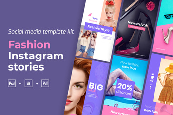 Fashion instagram stories template kit - 01