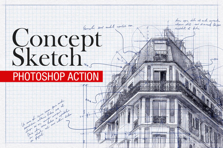 Concept Sketch - Photoshop Action