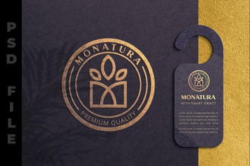 Door Hanger Hang Tag - Logo Mockup