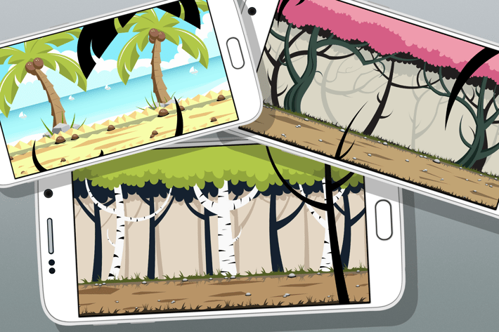 6 Day Forest Game Backgrounds