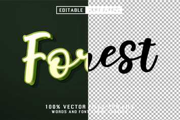 Forest 3d Text - Editable Text Effect