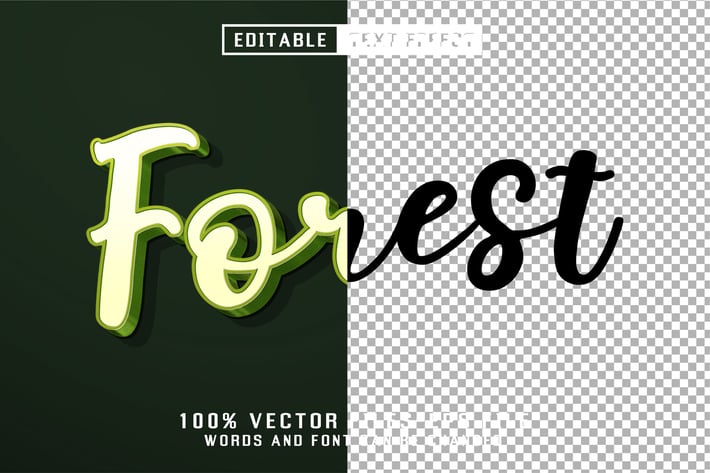 Forest 3d Text - Editable Text Effect