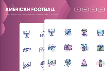 American Football Icon Pack