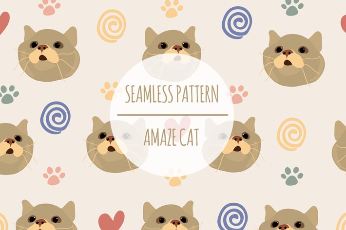 Amaze Cat – Seamless Pattern