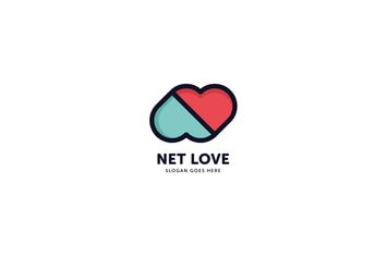 Net Love Logo Template