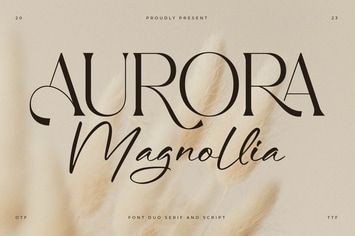Aurora Magnollia Font Duo