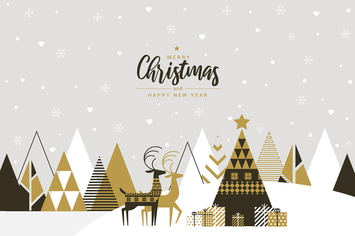 Flat design Creative Christmas greeting card