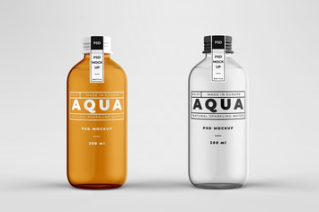 Glass Bottle Mock-up Template