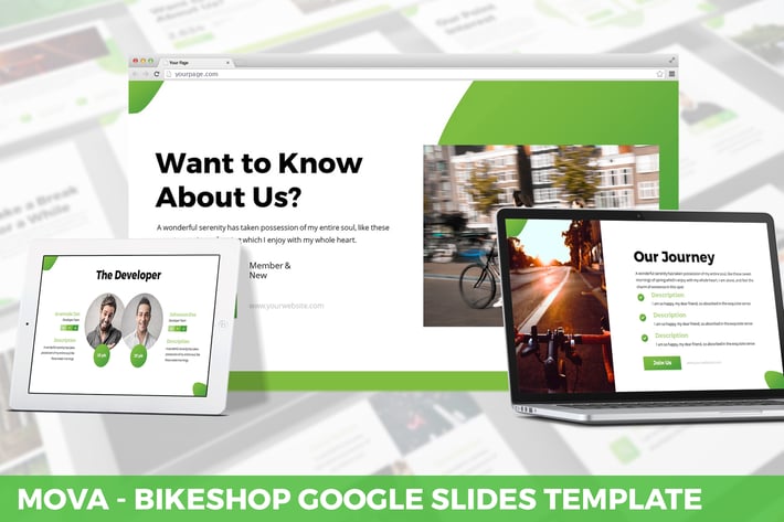 Mova - Bikeshop Google Slides Template