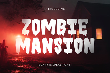 Zombie Mansion - Halloween Font