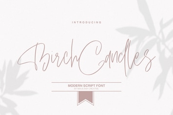 Birch Candles - Handwritten Font