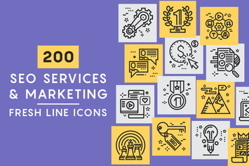 SEO Marketing Line Icons