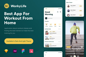 Worky Life - Home Workout Apps UI Kit