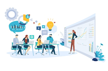 Creative flat design business concept