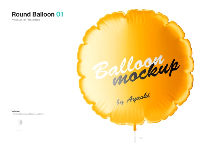 Round Balloon Mockup