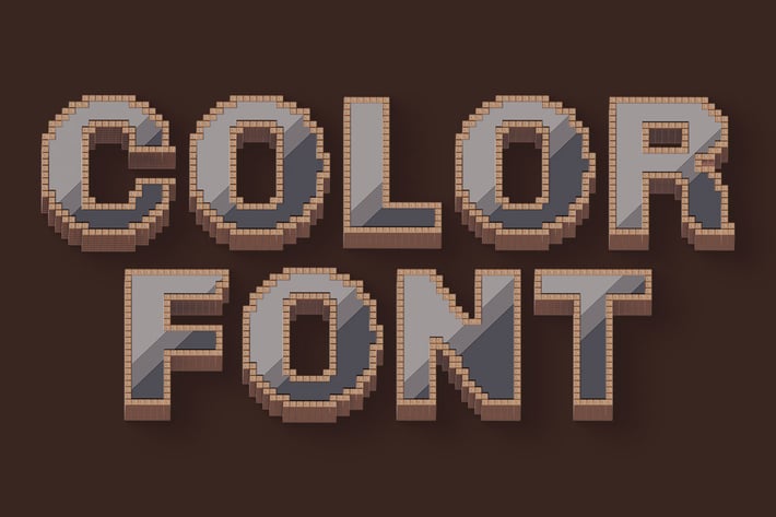 Pixel 1 - Color SVG Font