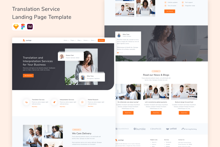 Translation Service Landing Page Template