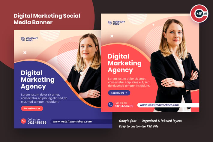Digital Marketing Social Media Banner Template