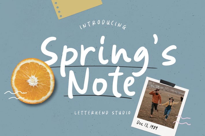 Spring’s Note – Handwritten Font