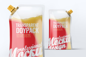 Transparent Doypack Package Mock-Up
