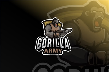 Gorilla Army Esport Logo Template