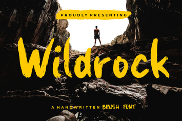 Wildrock Brush Advertisement Font