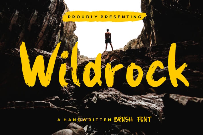 Wildrock Brush Advertisement Font