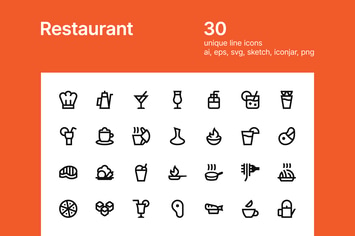 Restaurant icons 