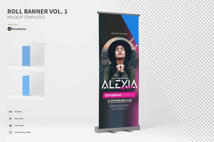 Roll Up Banner vol.01 - Mockup