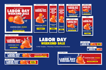 Labor Day Weekend Sale Banners Ad