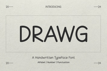 DRAWG - A Handwriting Typeface Font