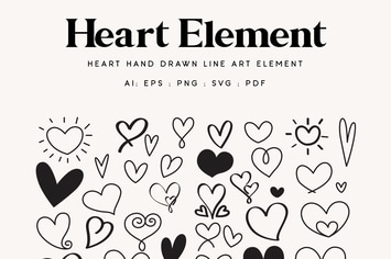 35 Heart illustration - Handdrawn 