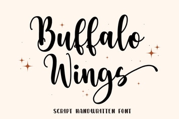 Buffalo Wings - Wedding Font
