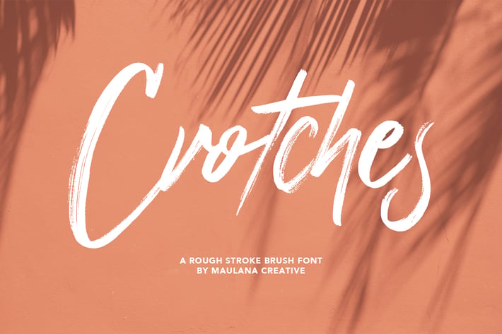 Crotches Rough Stroke Brush Font