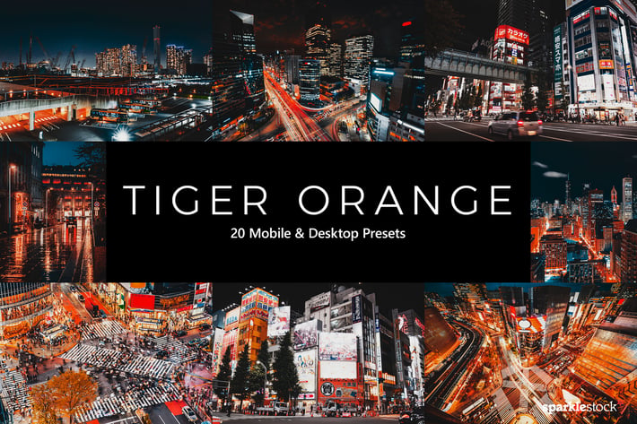 20 Tiger Orange Lightroom Presets & LUTs