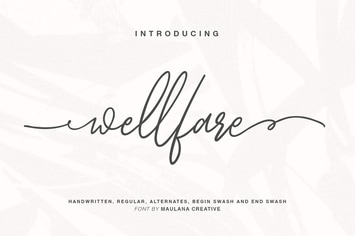 Wellfare - Handwritten Swash Font