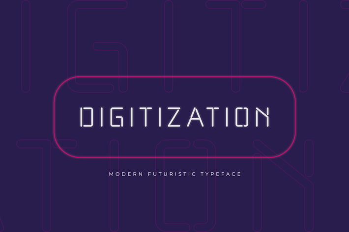 Digitization - A Modern Futuristic Typeface