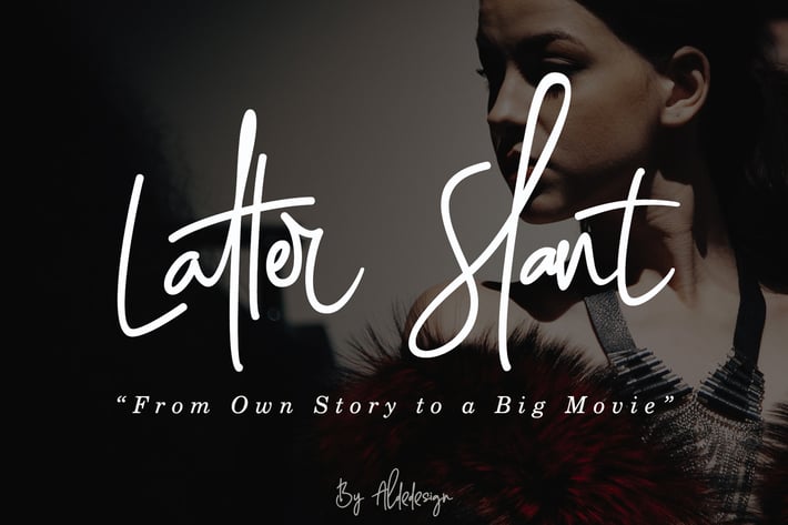 Latter Slant | Signature Font