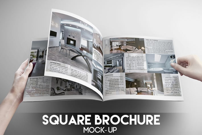 Square Brochure Mock-Up 