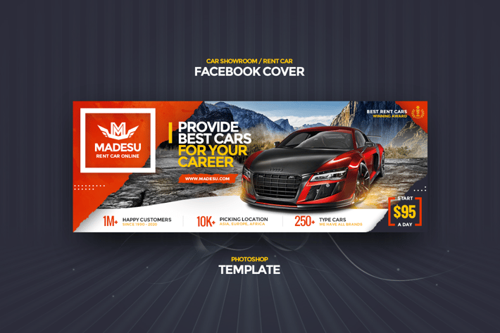 Rent Car / Showroom Facebook Cover Template