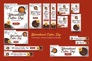 International Coffee Day Banners Ad
