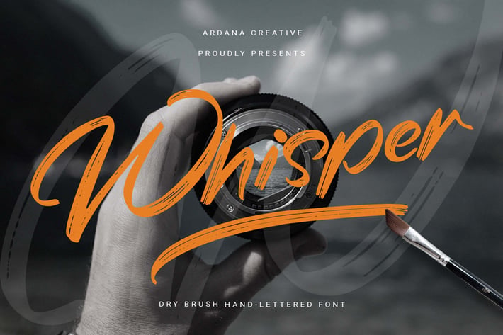 Whisper | Dry Brush Font