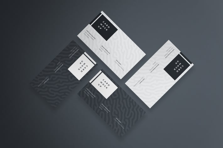 Realistic Business Card Mockup PSD Template