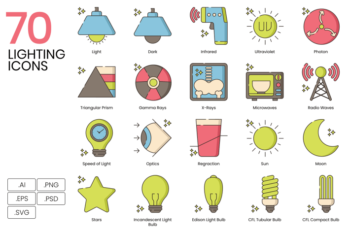 70 Lighting Icons