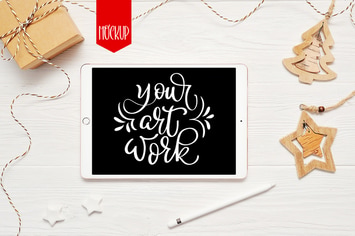 Christmas ipad mock up